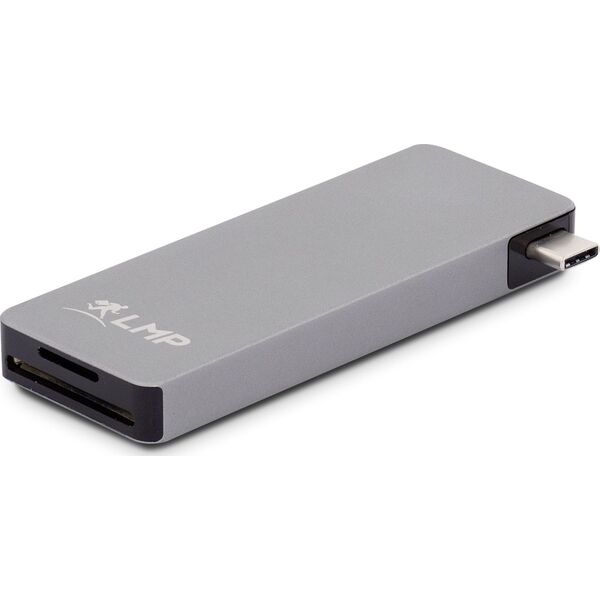 HUB USB LMP 1x SD 1x USB-C PD 1x microSD  + 3x USB-A 3.0 (LMP-USBC-BASEB-6P-SG)
