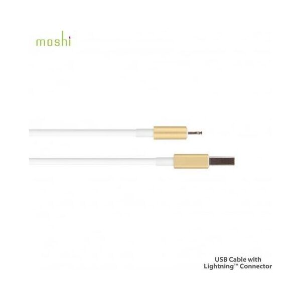 Kabel USB Moshi USB-A - Lightning 1 m Biały (MI-LIGHUSB-G)