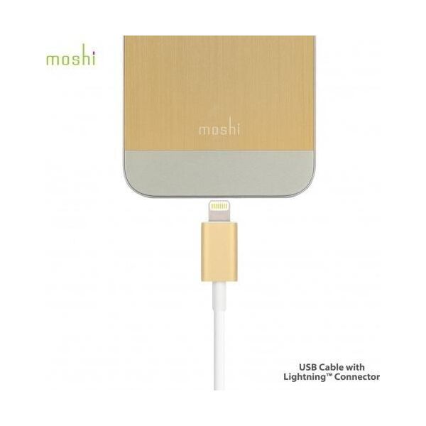 Kabel USB Moshi USB-A - Lightning 1 m Biały (MI-LIGHUSB-G)