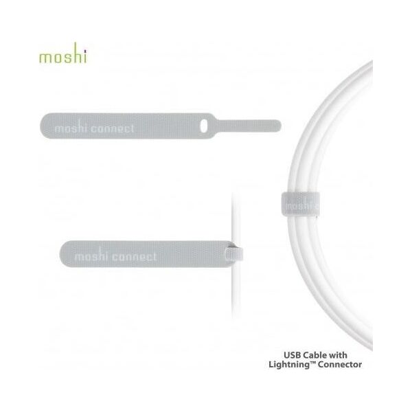 Kabel USB Moshi USB-A - Lightning 1 m Biały (MI-LIGHUSB-G)