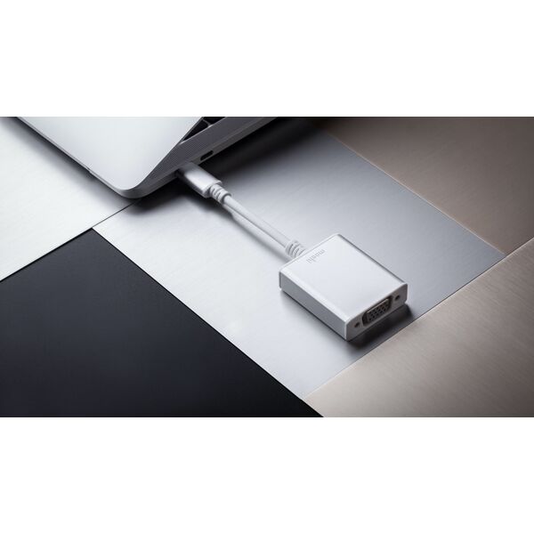 Adapter USB Moshi USB-C - VGA Srebrny  (MI-USBC-VGA)