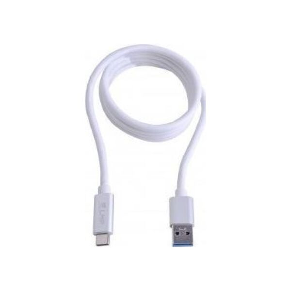 Kabel USB LMP USB-A - USB-C 1 m Biały (LMP-USBC-USBA-CA-S)