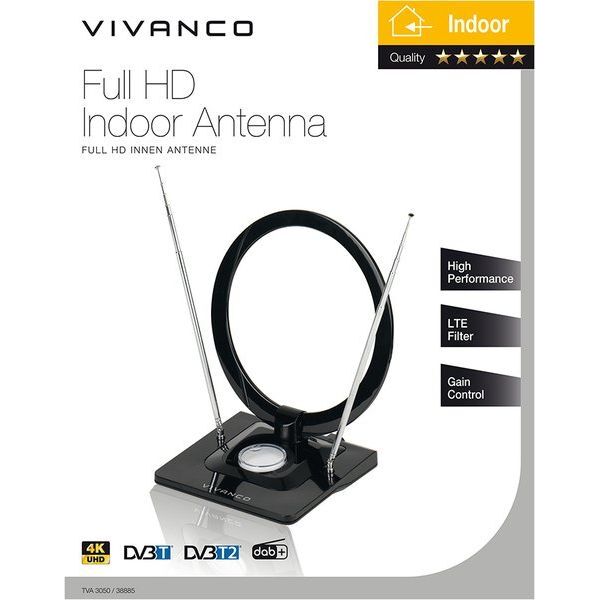 Antena RTV Vivanco Antena wewnętrzna TVA 3050, 25km