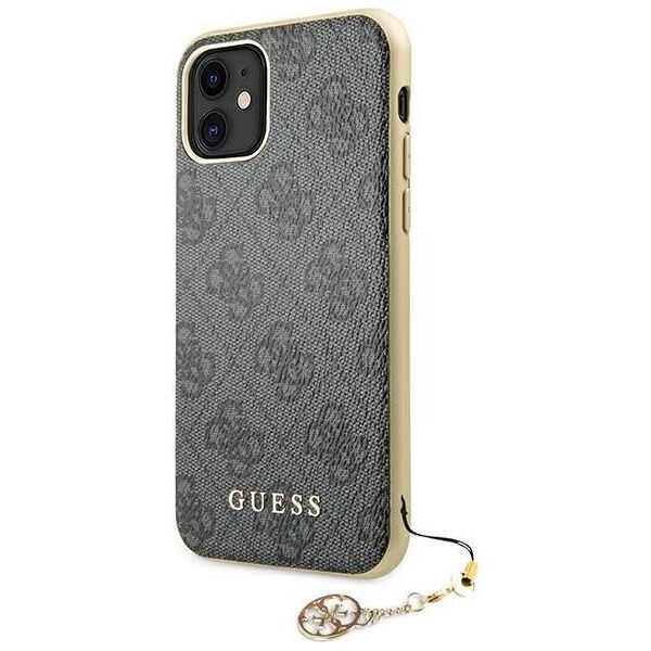 Guess Etui Guess GUHCN61GF4GGR Apple iPhone 11 grey/szary hard case 4G Charms Collection