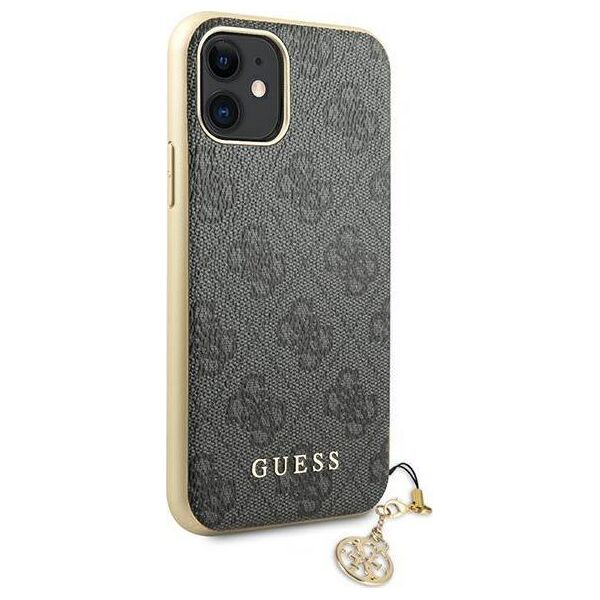Guess Etui Guess GUHCN61GF4GGR Apple iPhone 11 grey/szary hard case 4G Charms Collection