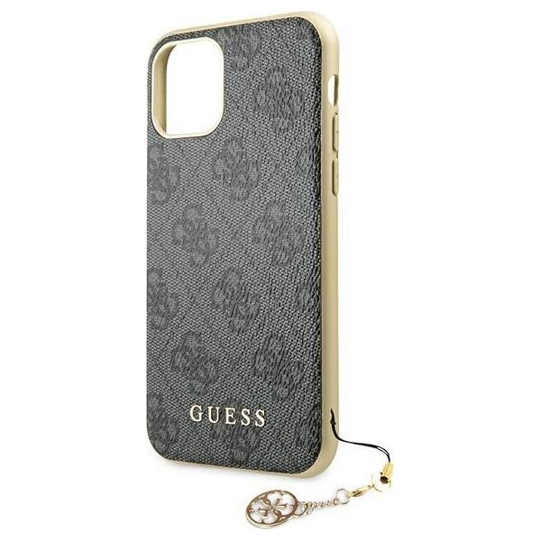 Guess Etui Guess GUHCN61GF4GGR Apple iPhone 11 grey/szary hard case 4G Charms Collection