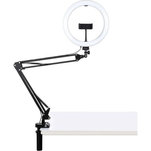 Lampa pierścieniowa Puluz PKT3090B LED 26 cm statyw biurkowy na klips