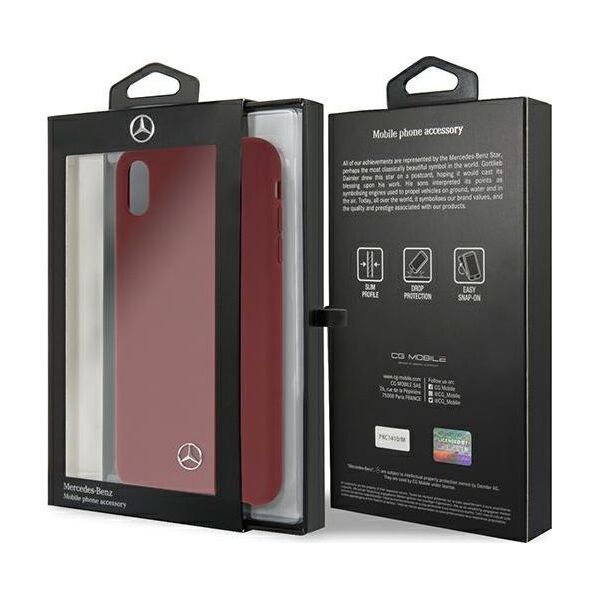 Mercedes Mercedes MEHCI65SILRE iPhone Xs Max czerwony/red hardcase Silicone Line