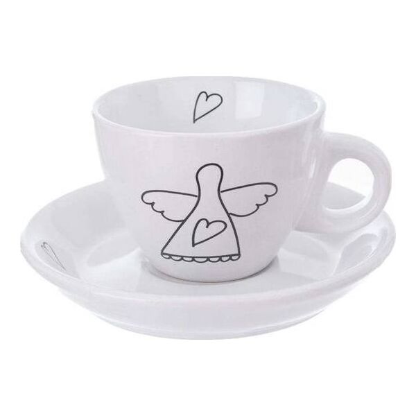 Orion Filiżanka do kawy, espresso, porcelanowa, biała, 90 ml, 2 sztuki
