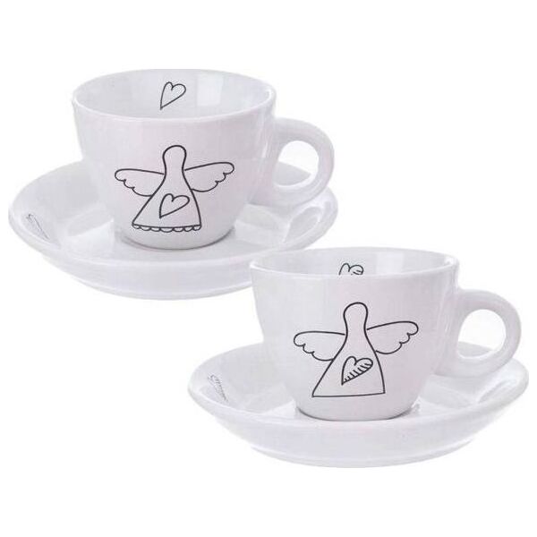 Orion Filiżanka do kawy, espresso, porcelanowa, biała, 90 ml, 2 sztuki
