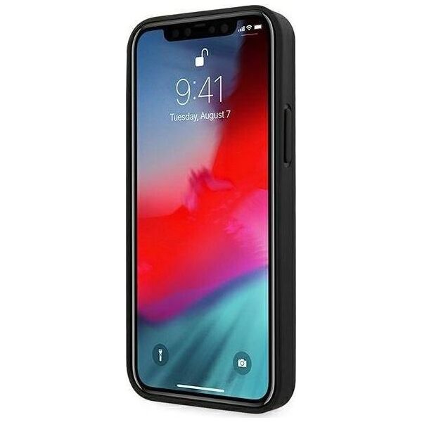 Ferrari Ferrari FEOMSHCP12LBK iPhone 12 Pro Max czarny/black hardcase Off Track Leather Nylon Stripe