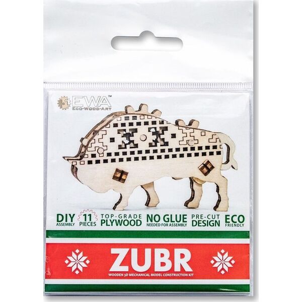 EcoWoodArt EWA Drewniane Puzzle 3D Żubr
