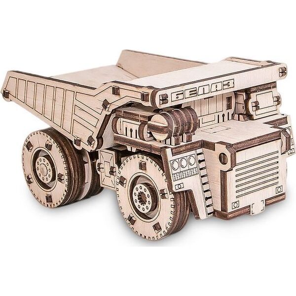 EcoWoodArt EWA Drewniane Puzzle 3D Mini Belaz