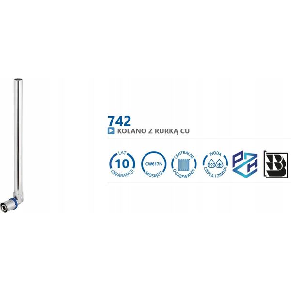 Perfexim 742 PERFEKT SYS. KOLANO Z RURA CU 16x2 TYP U 16x15