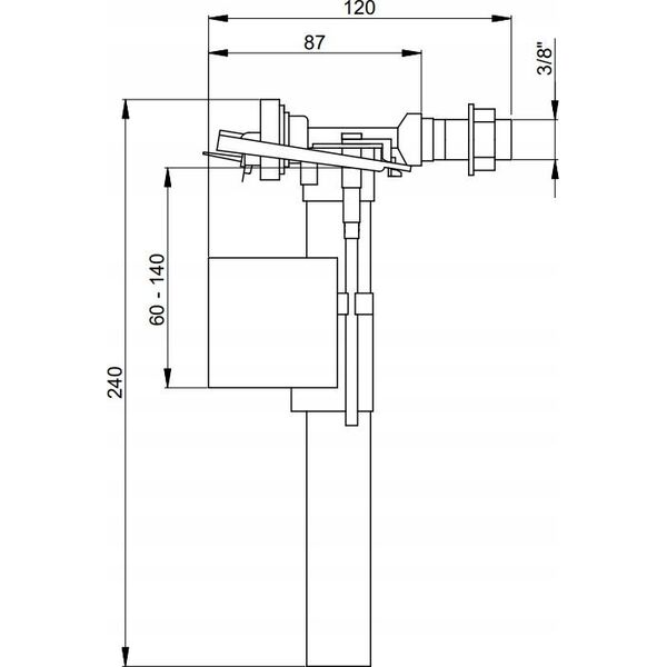 Inter-Sano ZAWOR PLYWAKOWY DN-10 DO SPLUCZKI UNIW. 3/8 / E118