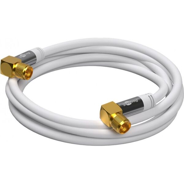 Kabel Goobay Antenowy (F) 1m biały (70481)