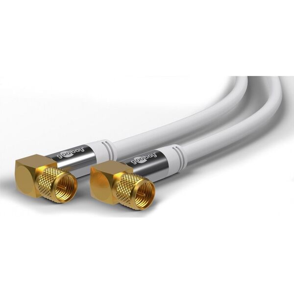Kabel Goobay Antenowy (F) 2m biały (70483)