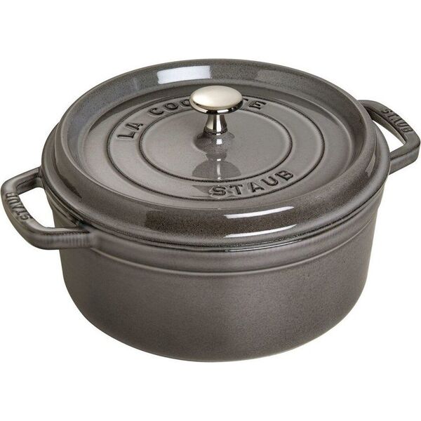 STAUB Garnek żeliwny okrągły 40500-246-0 3 8 l grafitowy