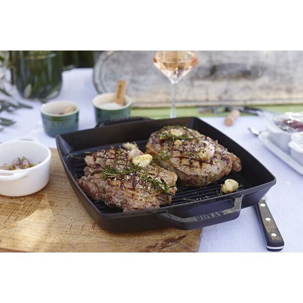Patelnia STAUB Staub grill pan induction squared 33cm Graphite Grey