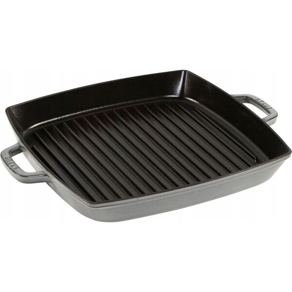 Patelnia STAUB Staub grill pan induction squared 33cm Graphite Grey