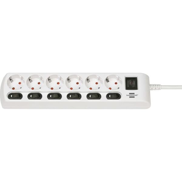 Listwa zasilająca Brennenstuhl Socket Line 6 gniazd 2 m biała (1153110126)