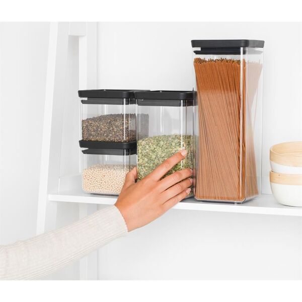 Brabantia 4x1 Brabantia TASTY+ Square Canister dark grey