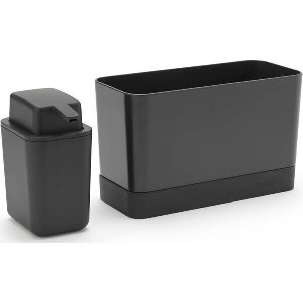Brabantia Zestaw organizer i dozownik do mydła SinkSide ciemnoszary