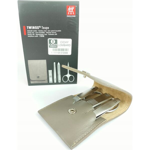 Zwilling Zwilling TWINOX Neat's leather case, taupe, 4 pc