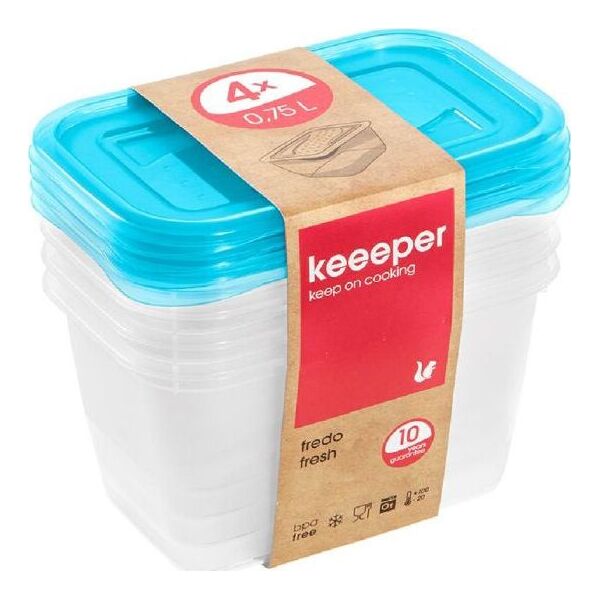 OKT Keeeper Zestaw Pojemników Fredo Fresh 4x0,75l 3067..
