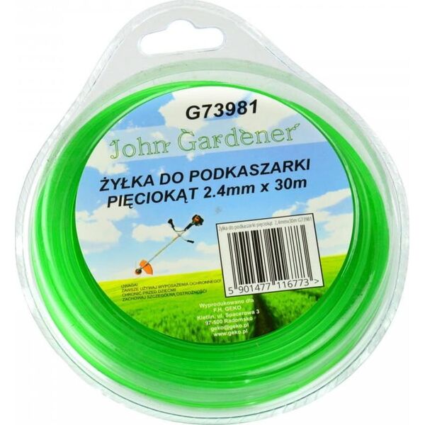 Geko ŻYŁKA DO PODKASZARKI PIĘCIOKĄT 2,4MMX30M (10/80) G73981 GEKO