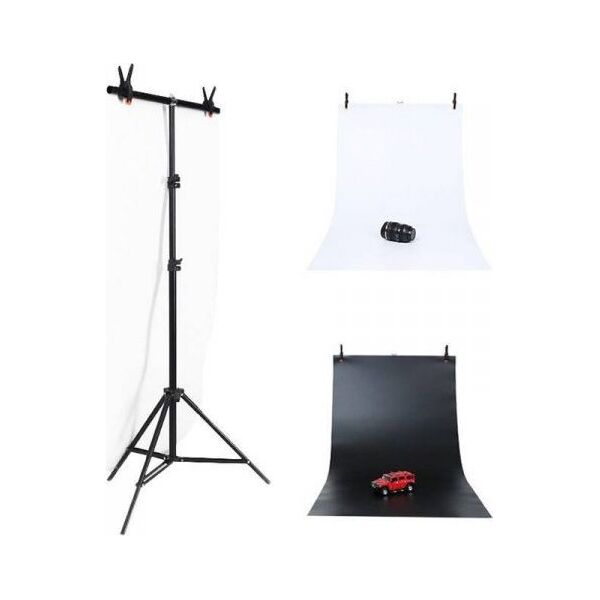 Puluz Statyw do mocowania tła fotograficznego 70x200cm + tła fotograficzne 2 szt. DCA0976