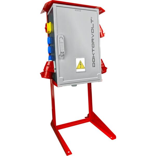 Doktorvolt Rozdzielnica budowlana na stojaku OS-S/FI SET 2x32A 1x16A 8x230V Doktorvolt 7228