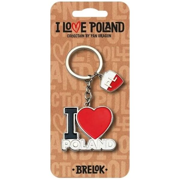 Breloczek Pan Dragon Brelok I love Poland Polska ILP-BRE-B-PL-08