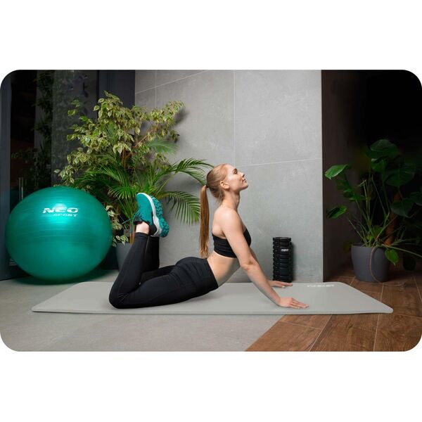 Neo-Sport Mata treningowa NS-922 183 cm x 60 cm x 1 cm szara