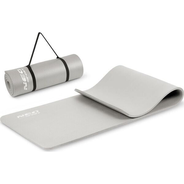 Neo-Sport Mata treningowa NS-922 183 cm x 60 cm x 1 cm szara