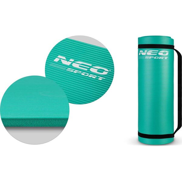 Neo-Sport Mata treningowa NS-923 183 cm x 60 cm x 1.5 cm zielona