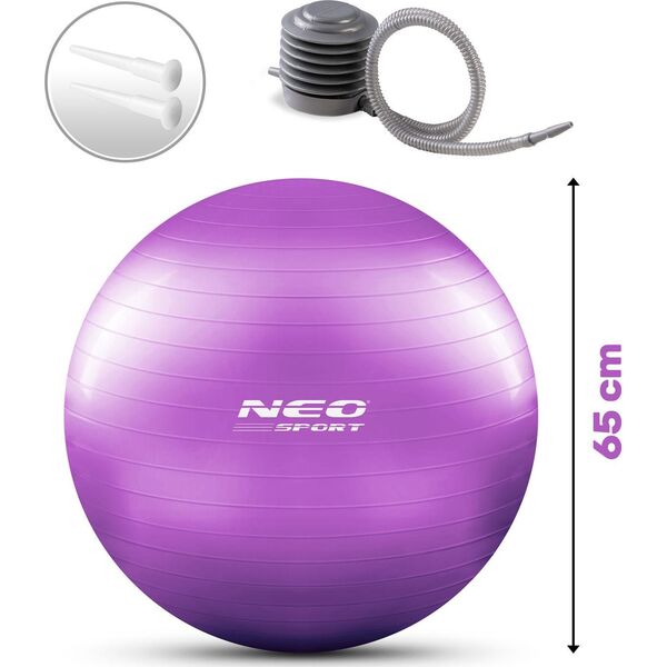 Neo-Sport Piłka do ćwiczeń 65 cm NS-951 fioletowa