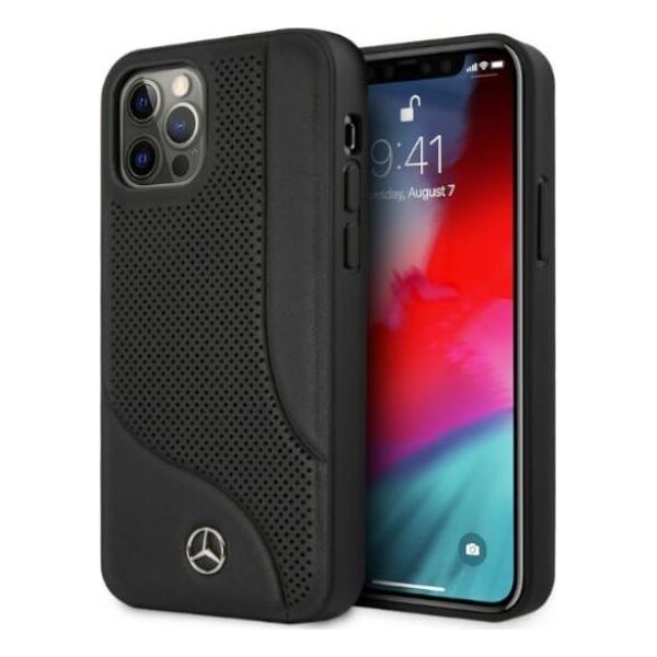 Mercedes Mercedes Mehcp12Lcdobk Iphone 12 Pro Max 6,7" Czarny/Black Hardcase Leather Perforated Area