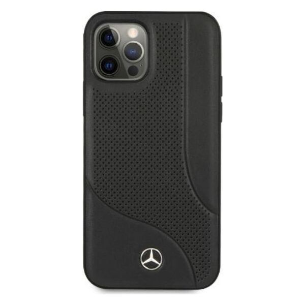 Mercedes Mercedes Mehcp12Lcdobk Iphone 12 Pro Max 6,7" Czarny/Black Hardcase Leather Perforated Area