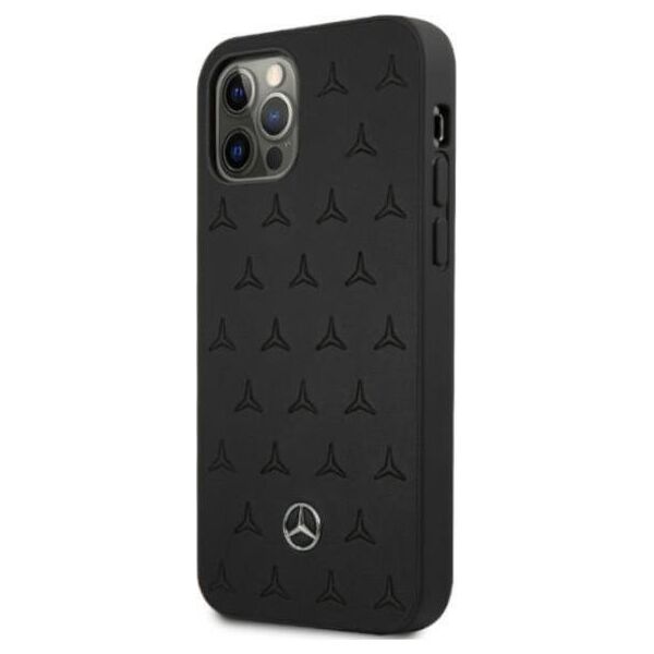 Mercedes Mercedes Mehcp12Lpsqbk Iphone 12 Pro Max 6,7" Czarny/Black Hardcase Leather Stars Pattern