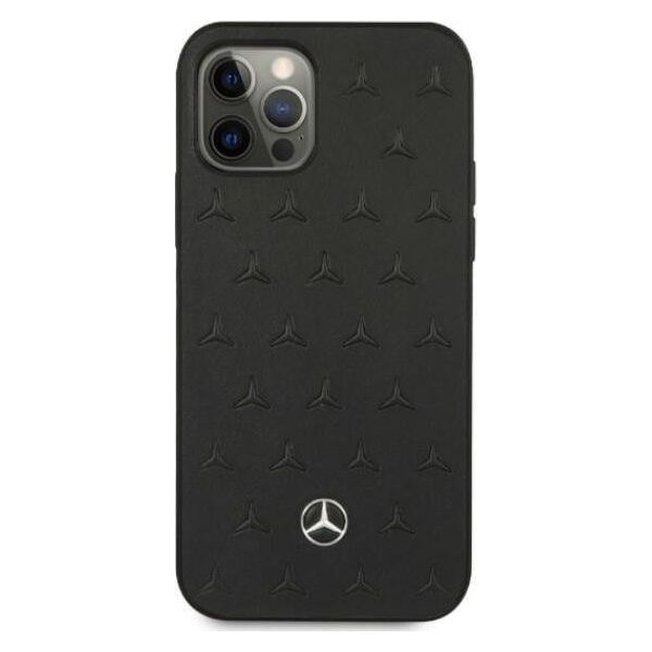Mercedes Mercedes Mehcp12Lpsqbk Iphone 12 Pro Max 6,7" Czarny/Black Hardcase Leather Stars Pattern