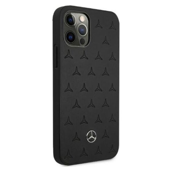 Mercedes Mercedes Mehcp12Lpsqbk Iphone 12 Pro Max 6,7" Czarny/Black Hardcase Leather Stars Pattern