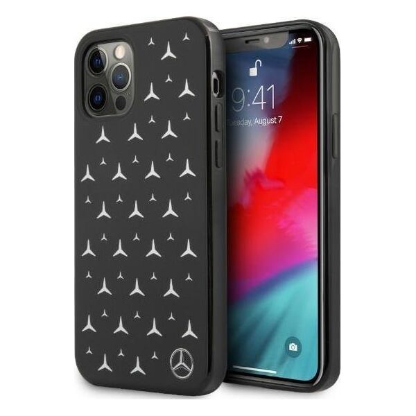 Mercedes Mercedes Mehcp12Mespbk Iphone 12/12 Pro 6,1" Czarny/Black Hardcase Silver Stars Pattern