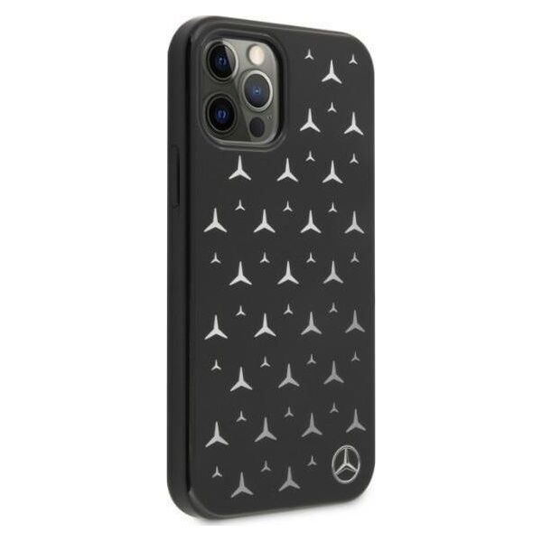 Mercedes Mercedes Mehcp12Mespbk Iphone 12/12 Pro 6,1" Czarny/Black Hardcase Silver Stars Pattern