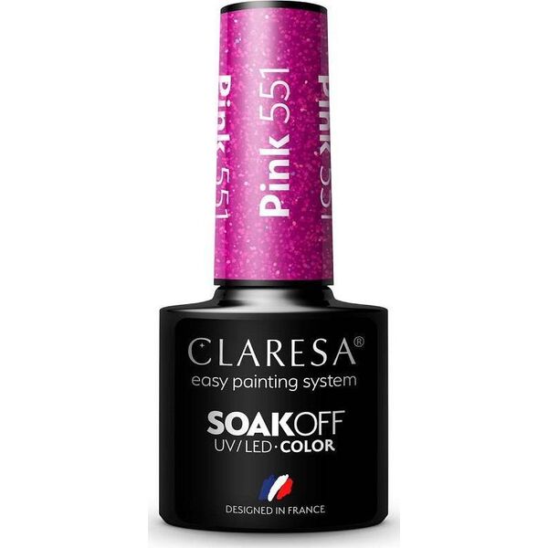 Claresa Claresa Soak Off UV/LED Pink lakier hybrydowy 551 5g