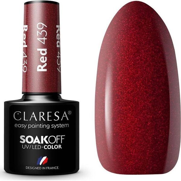 Claresa Claresa Soak Off UV/LED Red lakier hybrydowy 439 5g