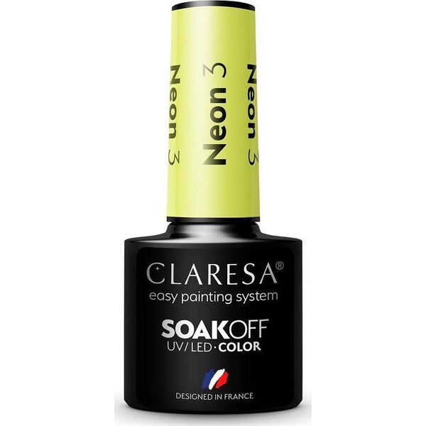 Claresa Claresa Soak Off UV/LED Neon lakier hybrydowy 3 5g