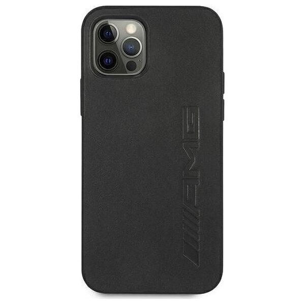 Mercedes AMG AMHCP12LDOLBK iPhone 12 Pro Max 6,7" czarny/black hardcase Leather Hot Stamped