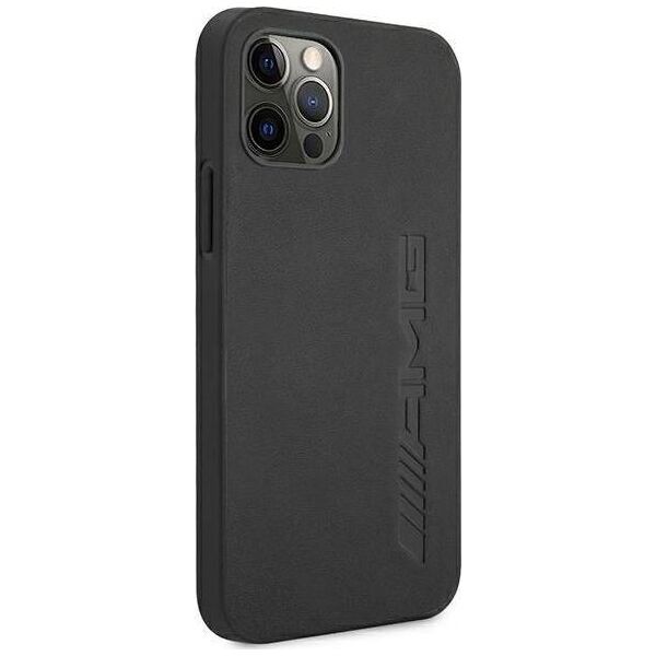 Mercedes AMG AMHCP12LDOLBK iPhone 12 Pro Max 6,7" czarny/black hardcase Leather Hot Stamped