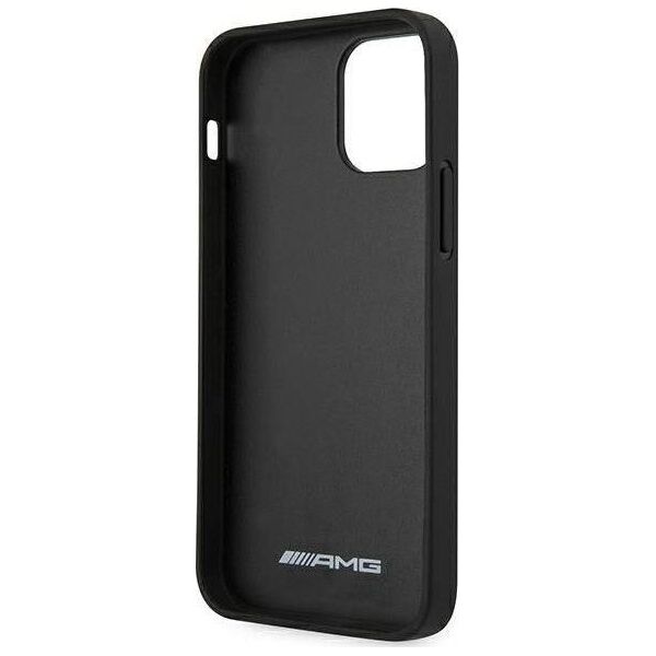 Mercedes AMG AMHCP12LDOLBK iPhone 12 Pro Max 6,7" czarny/black hardcase Leather Hot Stamped